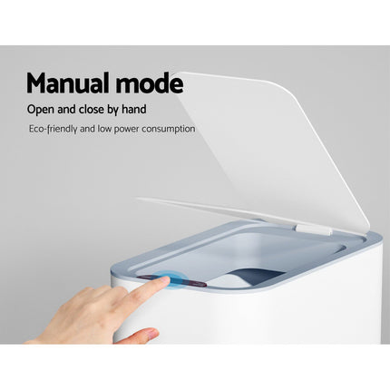 Devanti 9L Motion Sensor Bin Rubbish Automatic White.