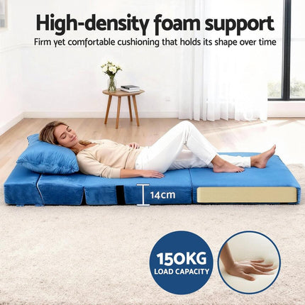 Artiss Convertible Folding Sofa Bed Armless Lounger Foam Floor Sofas Futons Couches.