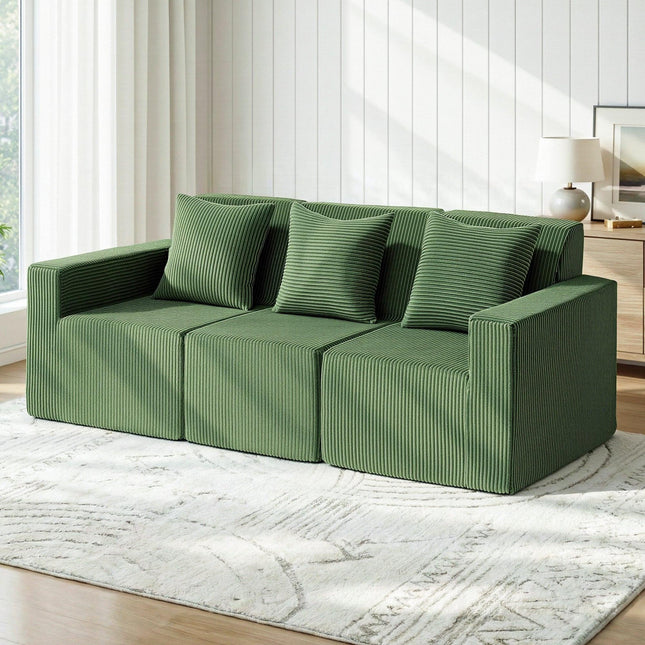 Artiss Modular 3-Seater Sofa Bed Convertible Sectional Floor Couch with Deep Seat.