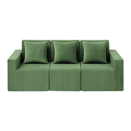 Artiss Modular 3-Seater Sofa Bed Convertible Sectional Floor Couch with Deep Seat.