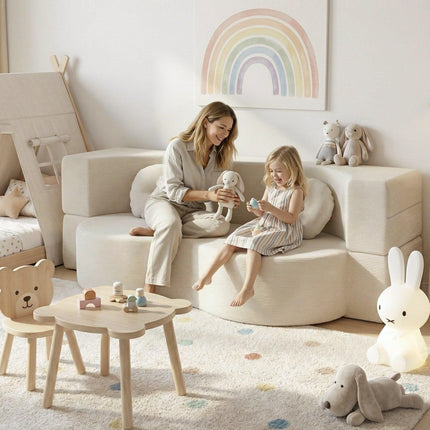 Artiss Folding Sofa Bed Floor Couch 2-in-1 Convertible Futon Loveseat Beige.