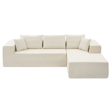 Artiss Modular Sectional Sofa 4-Seater L-Shaped Boneless Sofa Bed Chaise Lounge