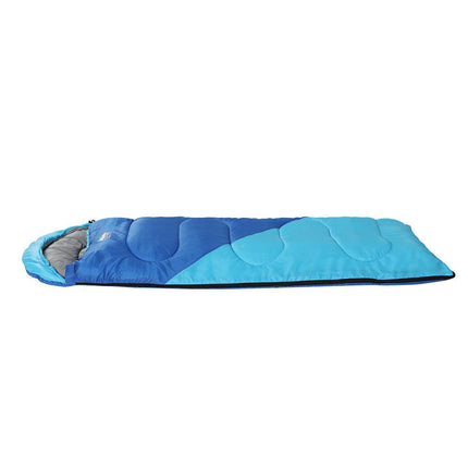 Weisshorn Sleeping Bag Kids Single 172cm Thermal Camping Hiking Blue.