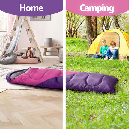 Weisshorn Sleeping Bag Set of 2 Kids Single 172cm Thermal Camping Hiking.