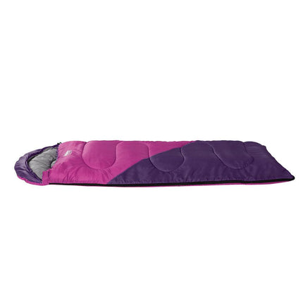 Weisshorn Sleeping Bag Kids Single 172cm Thermal Camping Hiking Pink.