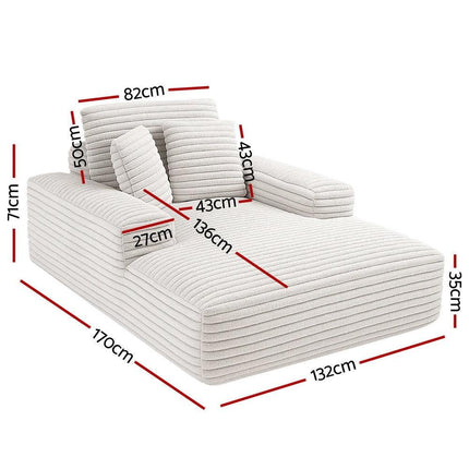 Artiss Sofa Bed Lounge Chair Recliner Couch Reading Chairs Sleeper Cloud Sofas Faux Fur Fabric.