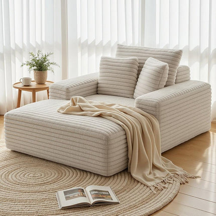 Artiss Sofa Bed Lounge Chair Recliner Couch Reading Chairs Sleeper Cloud Sofas Faux Fur Fabric.