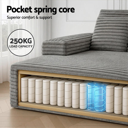 Artiss Sofa Bed Lounge Chair Recliner Couch Reading Chairs Sleeper Cloud Sofas.