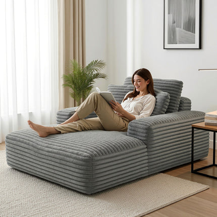 Artiss Sofa Bed Lounge Chair Recliner Couch Reading Chairs Sleeper Cloud Sofas.