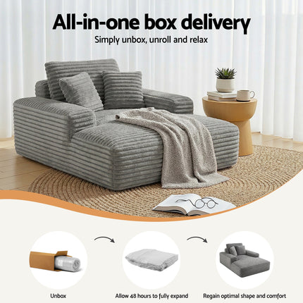 Artiss Sofa Bed Lounge Chair Recliner Couch Reading Chairs Sleeper Cloud Sofas.