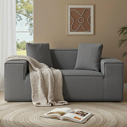 Artiss 2 Seater Sofa Loveseat Sofas Bed Couch No Assembly Corduroy Small Couches Apartement.