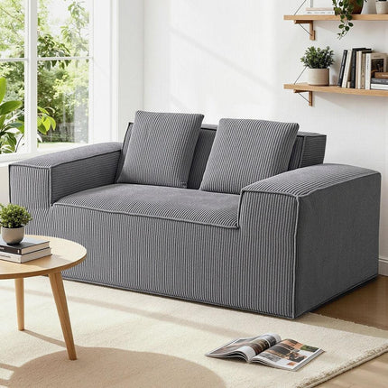 Artiss 2 Seater Sofa Loveseat Sofas Bed Couch No Assembly Corduroy Small Couches Apartement.
