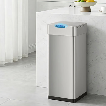 Devanti 50L Motion Sensor Bin Rubbish Bins Kitchen Automatic Trash Can Silver.