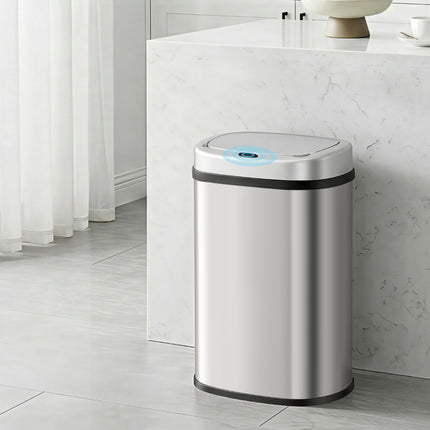 Devanti 50L Sensor Bin Motion Rubbish Automatic Silver.
