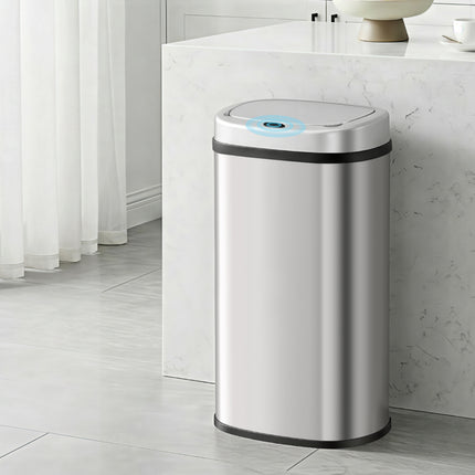 Devanti 60L Sensor Bin Motion Rubbish Automatic Silver.
