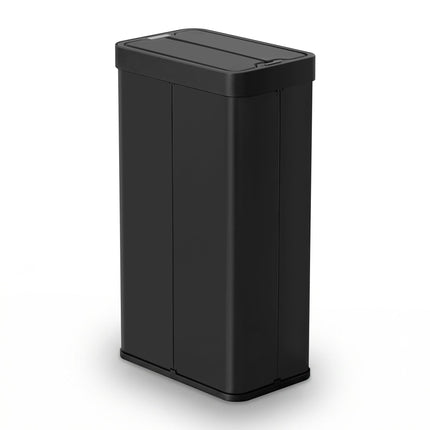 Devanti Rubbish Bin 70L Automatic Sensor Kitchen Bin, Slim Smart Garbage Can Touchless Rectangular with Liner Holder, Fully Closed Lid for Bedroom, Bathroom, Living Room, Black.