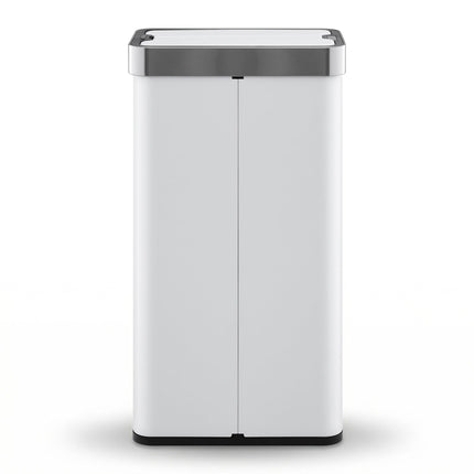 Devanti Rubbish Bin 70L Automatic Sensor Kitchen Bin, Slim Smart Garbage Can Touchless Rectangular with Liner Holder, Fully Closed Lid for Bedroom, Bathroom, Living Room, White.