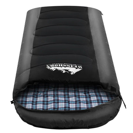 Weisshorn Sleeping Bag Single Thermal Camping Hiking Tent Black  -20°C.