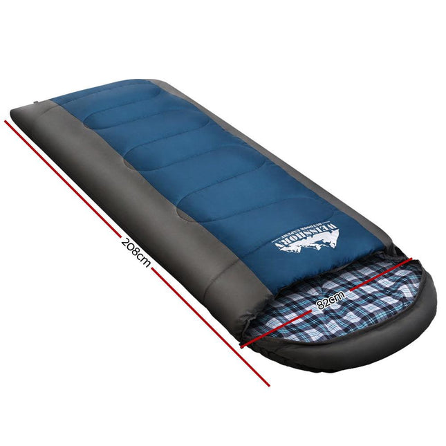 Weisshorn Sleeping Bag Single Thermal Camping Hiking Tent Blue -20°C.