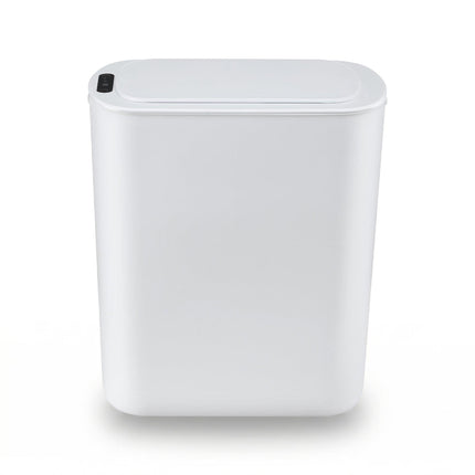 Devanti Automatic Trash Bin with Lid 25L Motion Sensor Kitchen Bin Touchless Garbage Can Plastic Slim Rubbish Bin with Liner Holder for Kitchen, Home, Office, White.