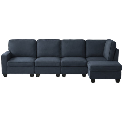 Artiss Modular Sofa Chaise Set 5-seater Dark Grey.