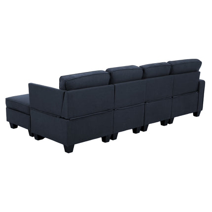 Artiss Modular Sofa Chaise Set 5-seater Dark Grey.