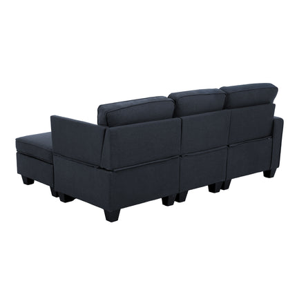 Artiss Modular Sofa Chaise Set 4-seater Dark Grey.