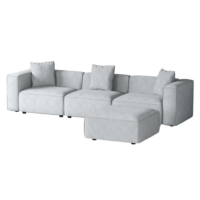 Artiss Modular Sofa Chaise Set 4-Seater Grey.
