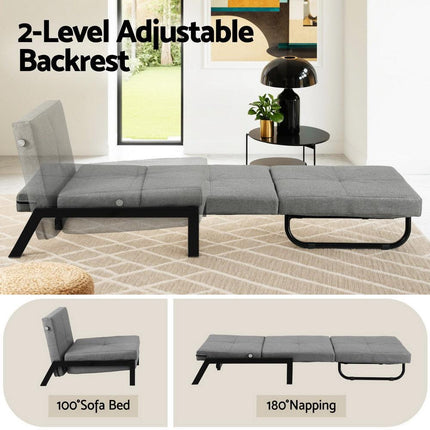 Artiss Sofa Bed Folding Convertible Couch Recliner Lounge Chair.