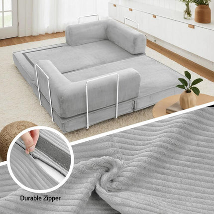 Artiss Convertible Folding Sofa Bed Grey.