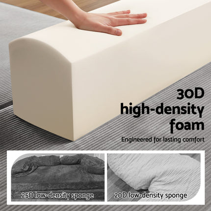 Artiss Convertible Folding Sofa Bed 30D High-Density Foam Boneless Couch with Corduroy Sleeper Couch Lounger for Living Room Grey.