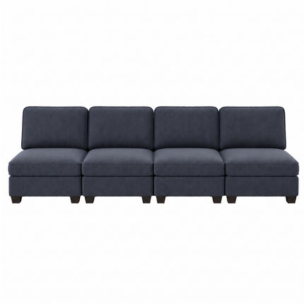 Artiss 4 Seater Modular Sofa Set Sectional Easy Assembly Dark Grey