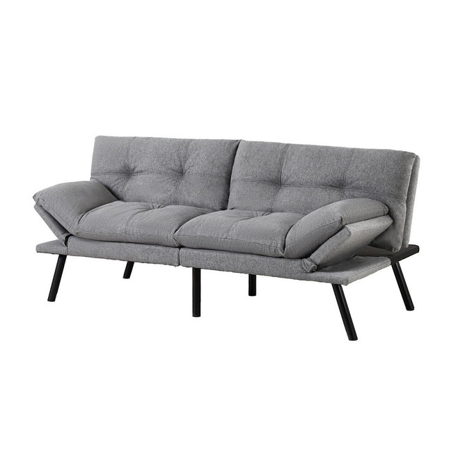 Artiss Sofa Bed Convertible 3 Seater Couch Recliner Lounge Chair Fabric Grey.