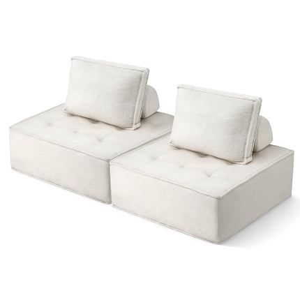 Artiss 2 Floor Sofa Lounge Chair with Pillow.