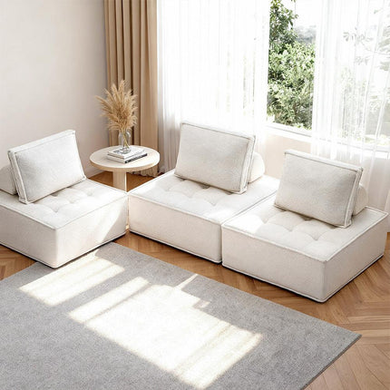 Artiss 3 Floor Sofa Lounge Chair with Pillow.