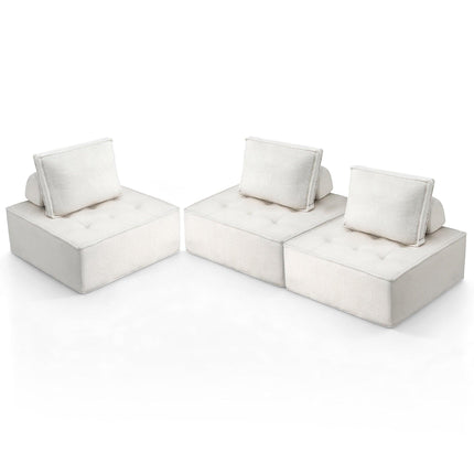 Artiss 3 Floor Sofa Lounge Chair with Pillow.