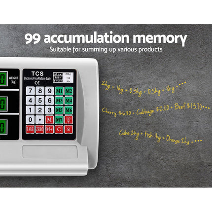Emajin Platform Scales Digital 150KG Electronic Scale Counting LCD.