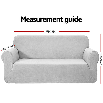 Artiss Sofa Cover Couch Covers 3 Seater High Stretch Grey.