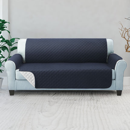 Artiss Sofa Cover Couch Covers 3 Seater Quilted Dark Grey.