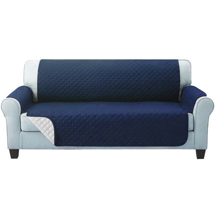 Artiss Sofa Cover Couch Covers 3 Seater Quilted Navy.