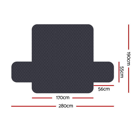 Artiss Sofa Cover Couch Covers 3 Seater 100% Water Resistant Dark Grey.