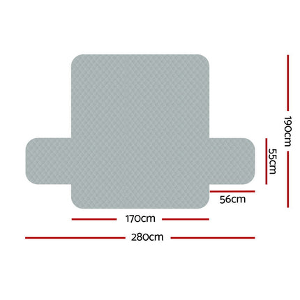 Artiss Sofa Cover Couch Covers 3 Seater 100% Water Resistant Grey.