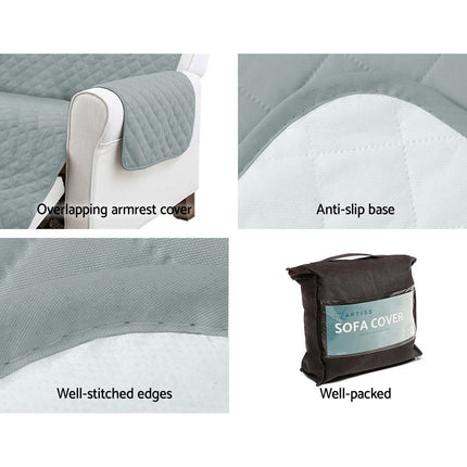 Artiss Sofa Cover Couch Covers 4 Seater 100% Water Resistant Grey.