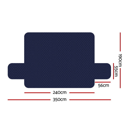 Artiss Sofa Cover Couch Covers 4 Seater 100% Water Resistant Grey.