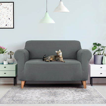 Artiss Sofa Cover Couch Covers 2 Seater Stretch Grey.