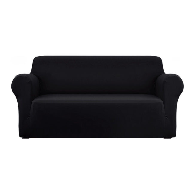 Artiss Sofa Cover Couch Covers 3 Seater Stretch Black.