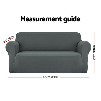 Artiss Sofa Cover Couch Covers 3 Seater Stretch Grey.