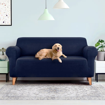 Artiss Sofa Cover Couch Covers 3 Seater Stretch Navy.