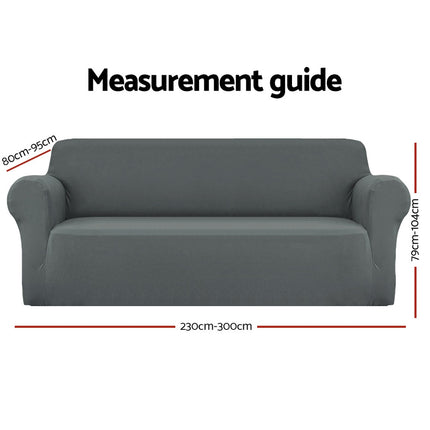 Artiss Sofa Cover Couch Covers 4 Seater Stretch Grey.