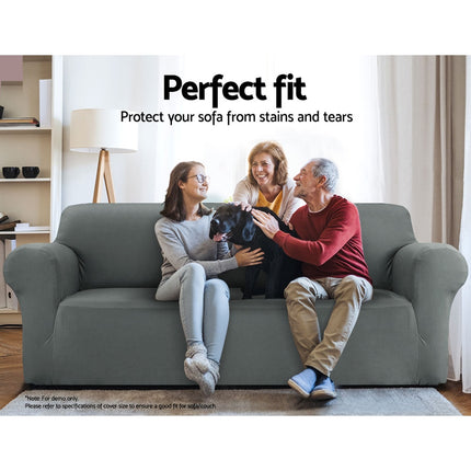 Artiss Sofa Cover Couch Covers 4 Seater Stretch Grey.